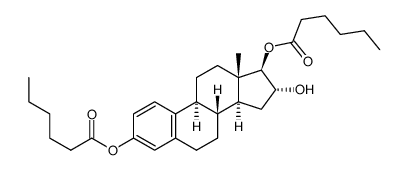 雌三醇 3,17-二已酸酯结构式