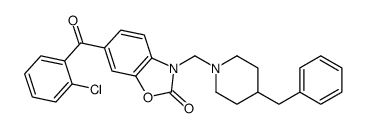 3-[(4-benzylpiperidin-1-yl)methyl]-6-(2-chlorobenzoyl)-1,3-benzoxazol-2-one结构式