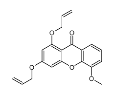5-methoxy-1,3-bis(prop-2-enoxy)xanthen-9-one结构式