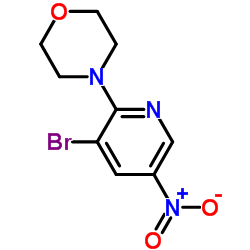 4-(3-溴-5-硝基吡啶-2-基)吗啉结构式