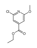 4-Pyridinecarboxylic acid, 2-chloro-6-Methoxy-, ethyl ester结构式