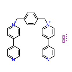 1,1'-[1,4-亚苯基双(亚甲基)]双(4,4'-联吡啶)二溴盐结构式
