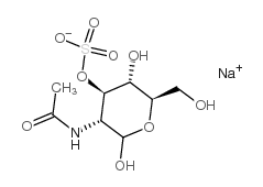 N-乙酰氨基葡萄糖-3-硫酸钠结构式