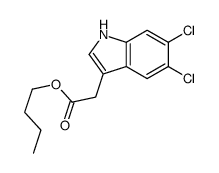 butyl 2-(5,6-dichloro-1H-indol-3-yl)acetate结构式