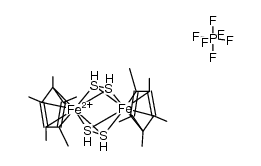 {(η5-C5Me5)2Fe2S4}{PF6}2结构式