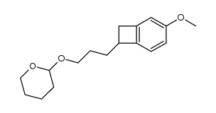 2-(3-(3-methoxybicyclo[4.2.0]octa-1(6),2,4-trien-7-yl)propoxy)tetrahydro-2H-pyran Structure