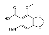 6-amino-2-methoxy-3,4-methylenedioxybenzoic acid结构式