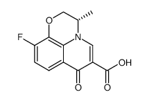 (S)-10-fluoro-3-methyl-7-oxo-3,7-dihydro-2H-[1,4]oxazino[2,3,4-ij]quinoline-6-carboxylic acid结构式