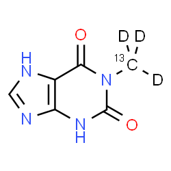 1-Methylxanthine-(methyl-13C,d3) Structure