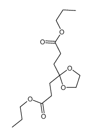 propyl 3-[2-(3-oxo-3-propoxypropyl)-1,3-dioxolan-2-yl]propanoate Structure