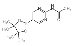 2-乙酰氨基嘧啶-5-硼酸频那醇酯结构式