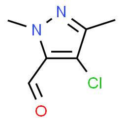 4-氯-1,3-二甲基-1H-吡唑-5-甲醛结构式