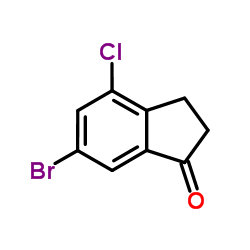 6-溴-4-氯-2,3-二氢-1H-茚-1-酮结构式