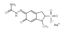 sodium,2-hydroxybenzoate,[(E)-(3-hydroxy-1-methyl-6-oxo-2,3-dihydroindol-5-ylidene)amino]urea Structure