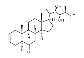 Δ2-(22R,23R,24S)-22,23-dihydroxy-24-methyl-5α-cholestan-6-one Structure