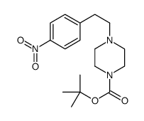 4-(4-硝基苯乙基)哌嗪-1-羧酸叔丁酯结构式