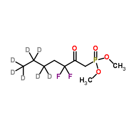 Dimethyl [3,3-difluoro-2-oxo(5,5,6,6,7,7,7-2H7)heptyl]phosphonate Structure