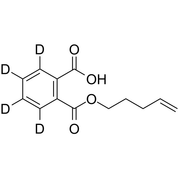 Mono(4-pentenyl)phthalate-d4结构式