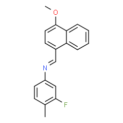 (3-fluoro-4-methylphenyl)[(4-methoxy-1-naphthyl)methylene]amine结构式
