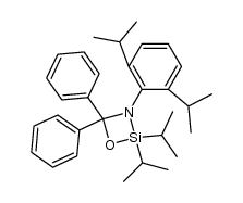 3-(2,6-diisopropylphenyl)-2,2-diisopropyl-4,4-diphenyl-1,3,2-oxazasiletidine结构式