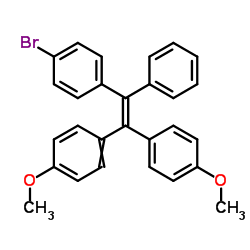 4,4'-(2-(4-溴苯基)-2-苯基乙烯-1,1-二基)双(甲氧基苯)结构式