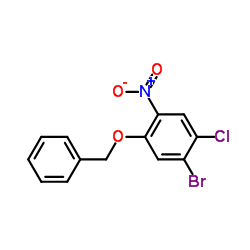 1-(Benzyloxy)-5-bromo-4-chloro-2-nitrobenzene Structure