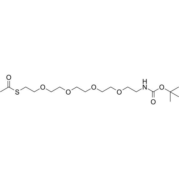 S-acetyl-PEG4-NHBoc结构式