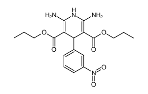 2,6-Diamino-4-(3-nitro-phenyl)-1,4-dihydro-pyridine-3,5-dicarboxylic acid dipropyl ester结构式
