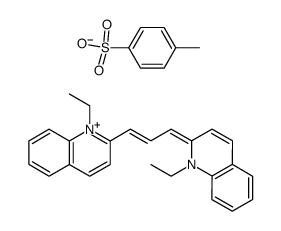 1-ethyl-2-(3-(1-ethylquinolin-2(1H)-ylidene)prop-1-en-1-yl)quinolin-1-ium 4-methylbenzenesulfonate Structure