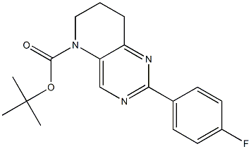 2-(4-Fluoro-phenyl)-7,8-dihydro-6H-pyrido[3,2-d]pyrimidine-5-carboxylic acid tert-butyl ester结构式
