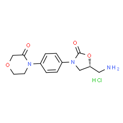 Rivaroxaban Related Compound (R-4-(4-(5-(Aminomethyl)-2-Oxooxazolidin-3-yl)phenyl-Morpholin-3-One HCl) Structure