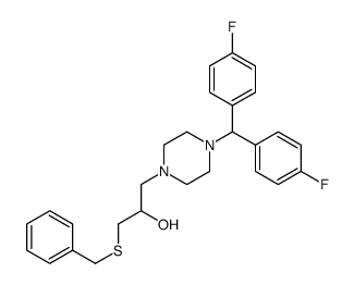1-benzylsulfanyl-3-[4-[bis(4-fluorophenyl)methyl]piperazin-1-yl]propan-2-ol结构式