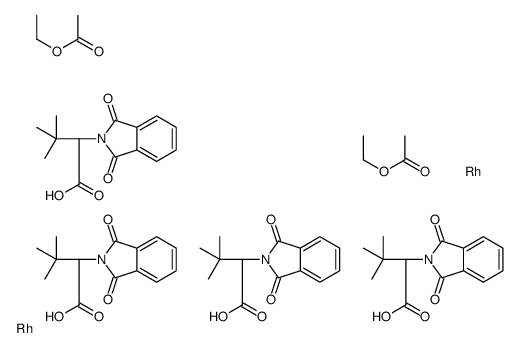 dirhodium tetrakis[n-phthaloyl-(s)-tert-leucinate] bis(ethyl acetate) adduct Structure