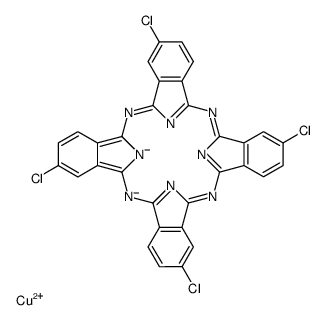 [2,9,16,23-四氯-29H,31H-酞菁-N29,N30,N31,N32]合铜结构式