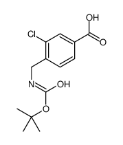4-(T-BOC-AMINOMETHYL)-3-CHLOROBENZOIC ACID结构式
