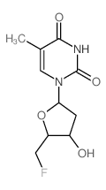 Thymidine,5'-deoxy-5'-fluoro- Structure