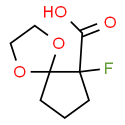 1,4-Dioxaspiro[4.4]nonane-6-carboxylicacid,6-fluoro-,(+)-(9CI) Structure