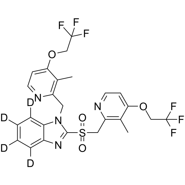 N-[3-Methyl-4-(2,2,2-trifluoroethoxy)-2-pyridinyl]methyl Lansoprazole-d4 Sulfone Structure