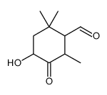 4-hydroxy-2,2,6-trimethyl-5-oxocyclohexane-1-carbaldehyde Structure