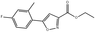 5-(4-氟-2-甲基苯基)异恶唑-3-羧酸乙酯结构式