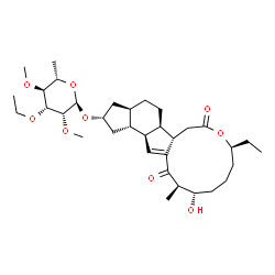 3'-Ethoxy-5,6-dihydro Spinosyn J 17-pseudoaglycone structure