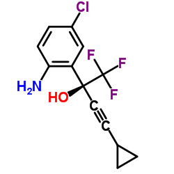 (S)-1-(2-氨基-5-氯苯基)-1-三氟甲基-3-环丙基-2-丙炔-1-醇结构式