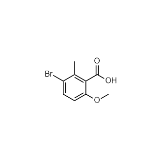 3-Bromo-6-methoxy-2-methylbenzoicacid Structure