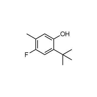 2-(1,1-二甲基乙基)-4-氟-5-甲基苯酚结构式