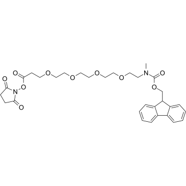 Fmoc-NMe-PEG4-NHS ester结构式