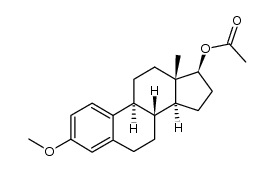 Estra-1,3,5(10)-trien-17-ol, 3-methoxy-, acetate, (17beta)-(+/-)-结构式