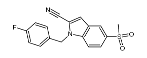 2-cyano-1-(4-fluorobenzyl)-5-methanesulfonylindole Structure