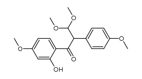 1-(2-hydroxy-4-methoxyphenyl)-3,3-dimethoxy-2-(4-methoxyphenyl)propan-1-one Structure