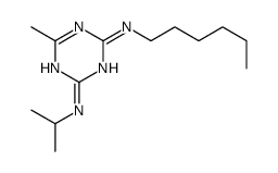 4-N-hexyl-6-methyl-2-N-propan-2-yl-1,3,5-triazine-2,4-diamine结构式