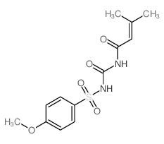 2-Butenamide,N-[[[(4-methoxyphenyl)sulfonyl]amino]carbonyl]-3-methyl-结构式